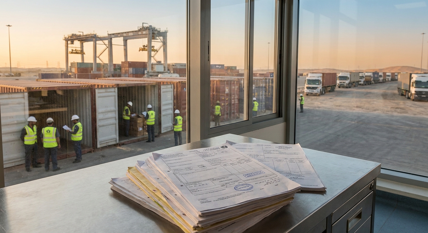 Operational documentary view of major red flags to watch for when hiring a china–uae freight forwarder in UAE logistics corridor