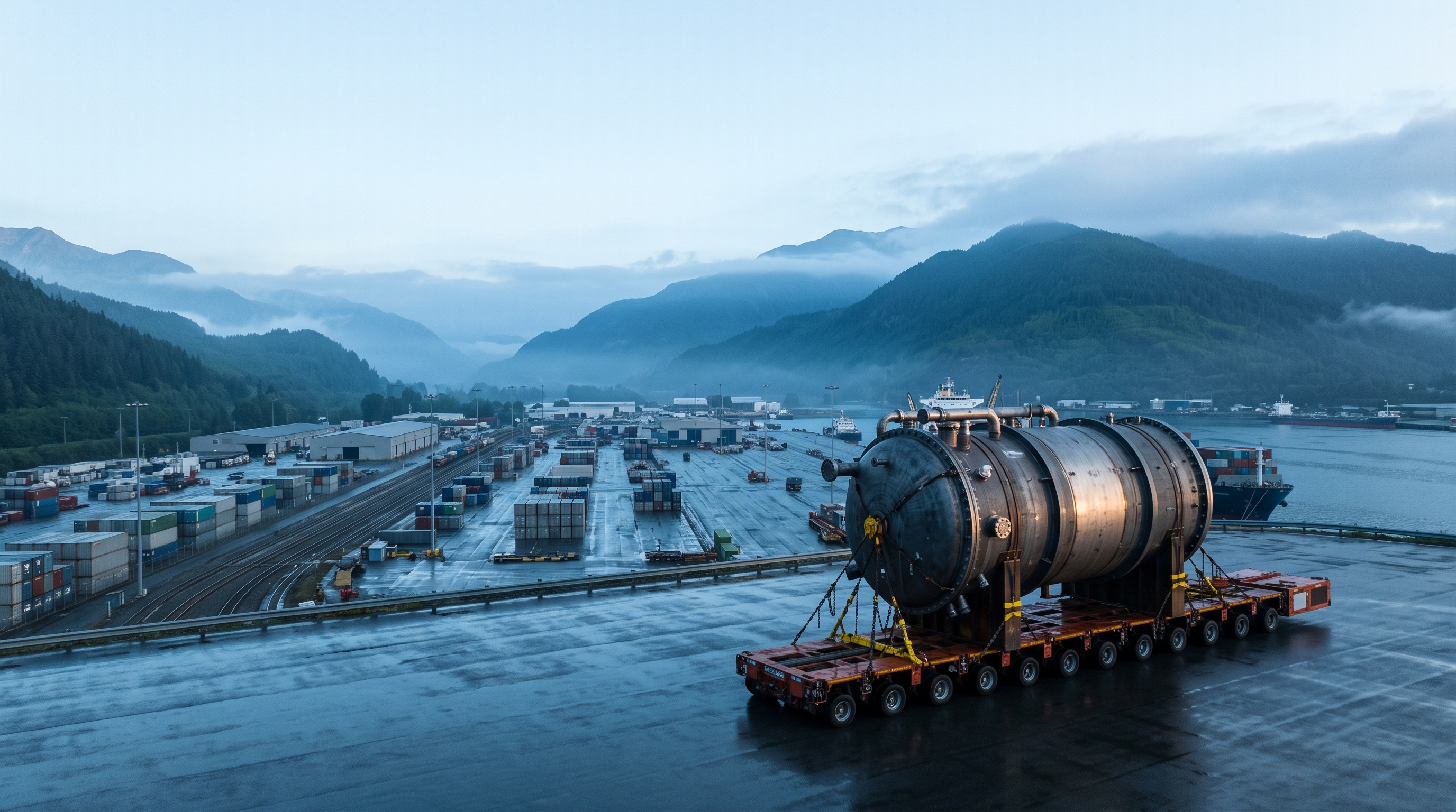 Heavy industrial reactor project cargo transportation