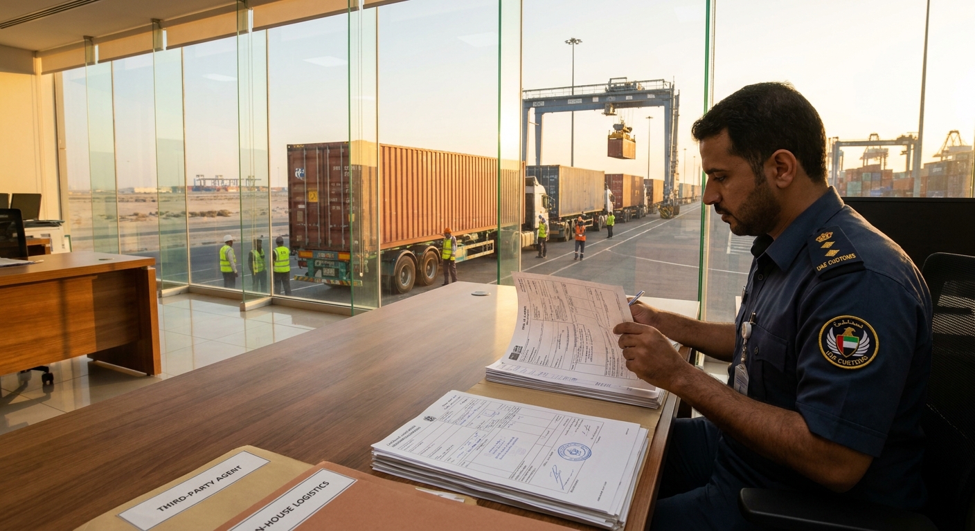 Operational documentary view of in-house customs clearance vs third-party agents: which forwarder model wins in UAE logistics corridor