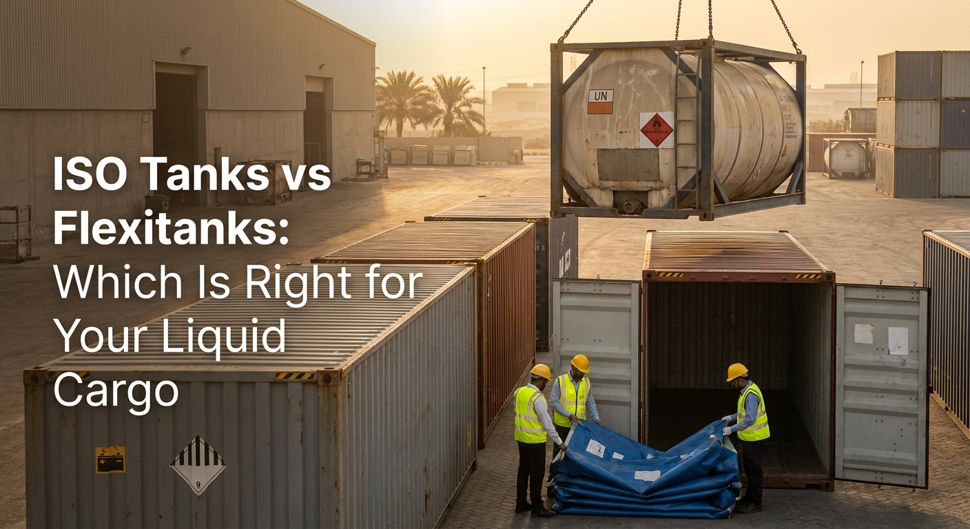 Operational documentary view of iso tanks vs flexitanks: which is right for your liquid cargo in UAE logistics corridor