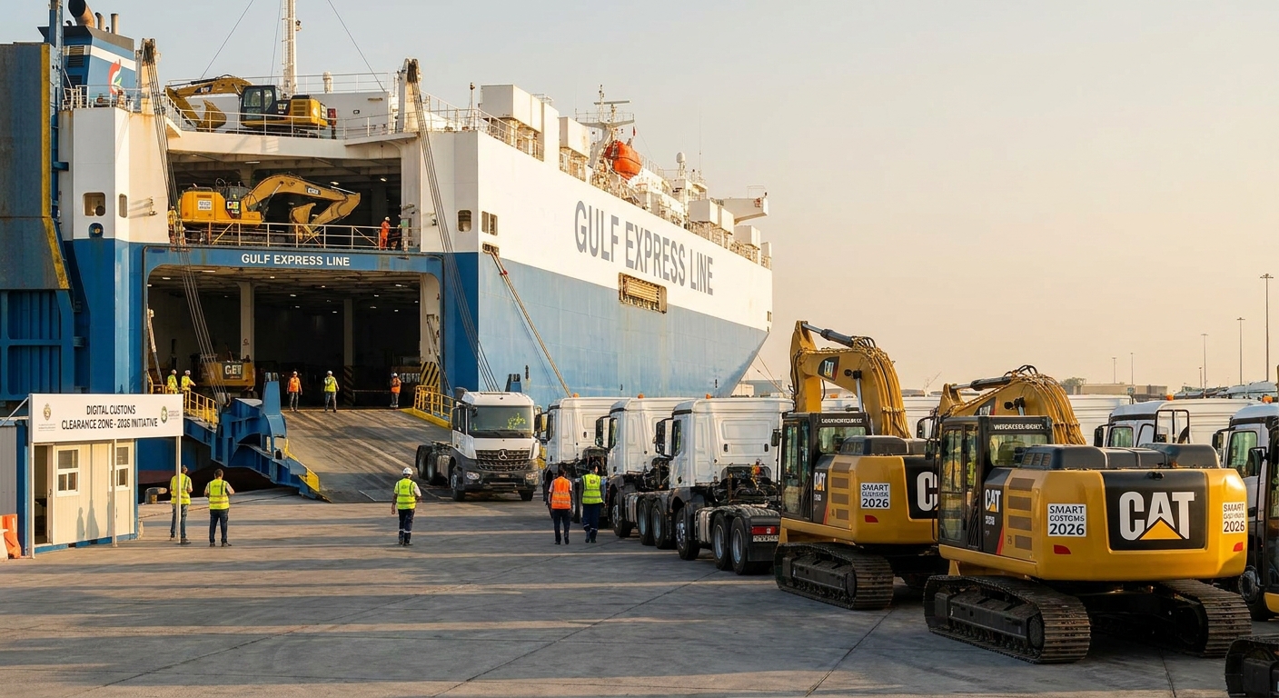 Operational documentary view of roro customs process digitization trends for 2026 in UAE logistics corridor