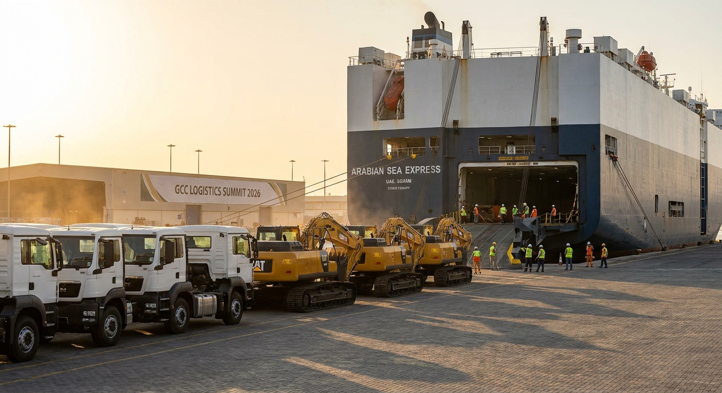 Operational documentary view of roro shipping capacity and trade trends for 2026 in UAE logistics corridor