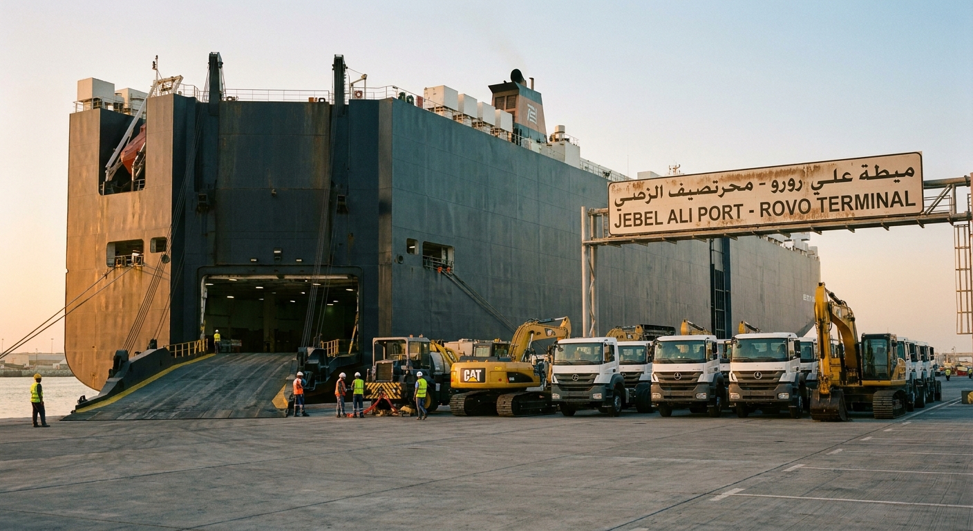 Operational documentary view of roro shipping costs from china to the uae explained in UAE logistics corridor