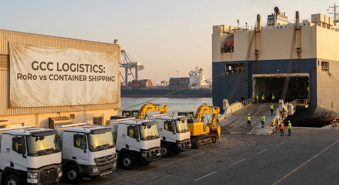 Operational documentary view of roro vs container shipping: a complete comparison in UAE logistics corridor