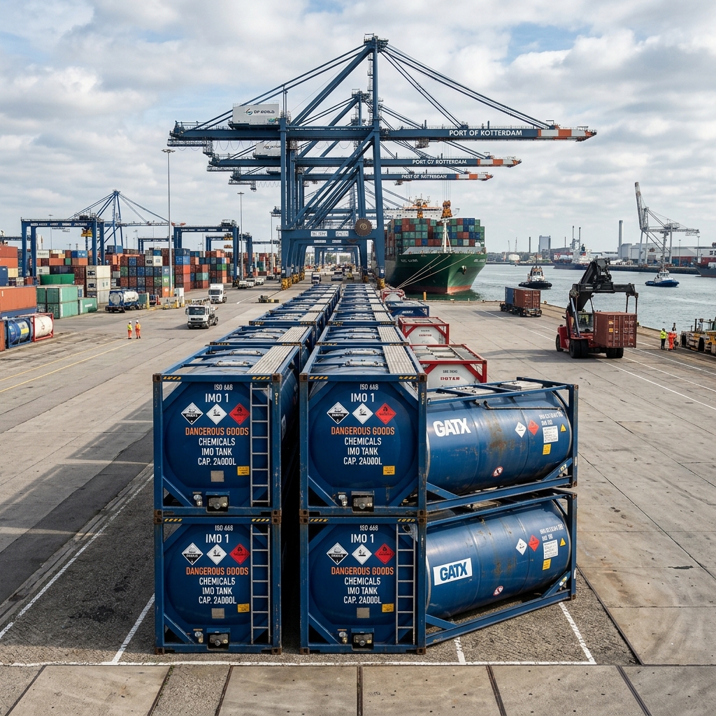 Ocean freight container vessel on China to UAE route